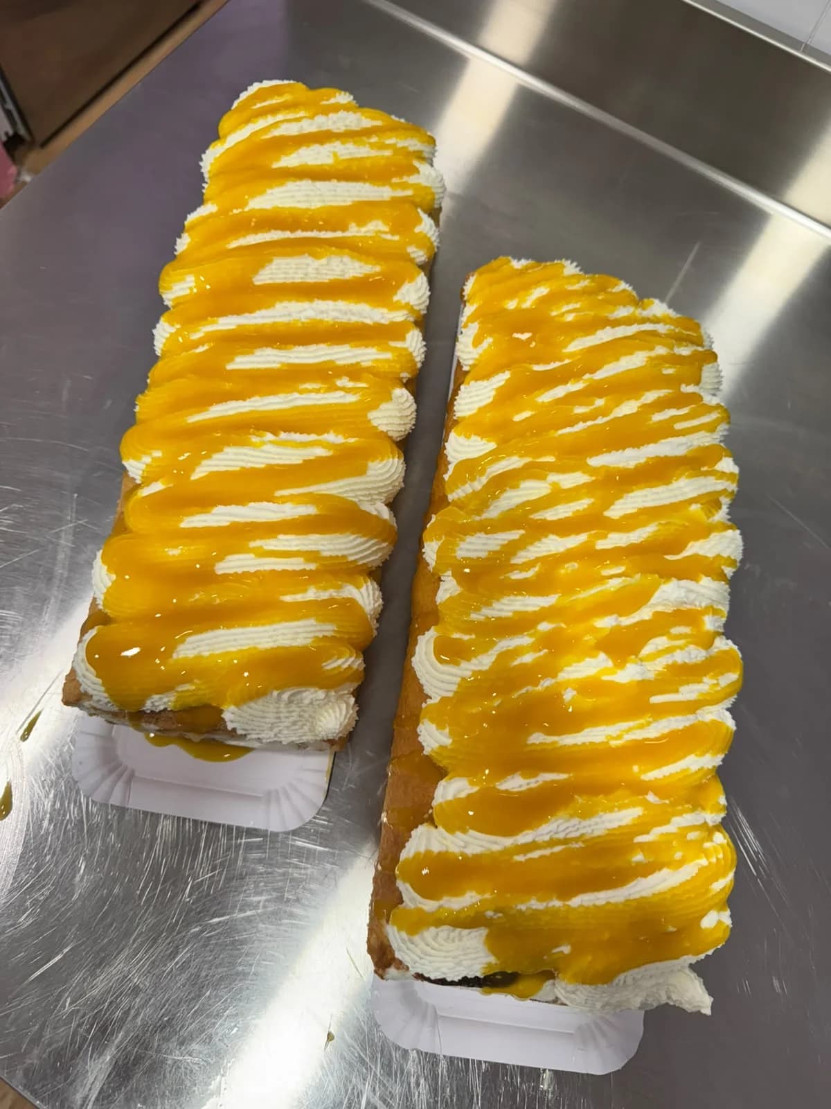 Brazos de nata con cobertura
